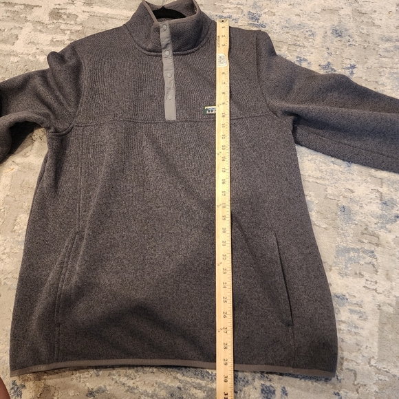NWT L.L.Bean Grey Sweater Fleece Pullover Mens Size Large Tall - Picture 13 of 16